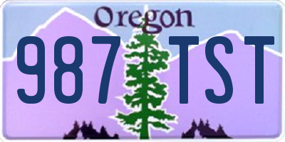 OR license plate 987TST