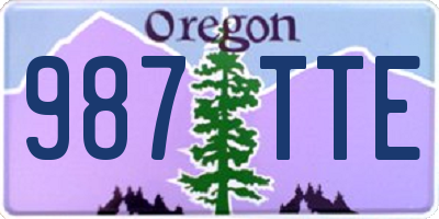 OR license plate 987TTE