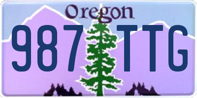 OR license plate 987TTG