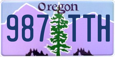 OR license plate 987TTH