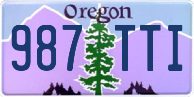 OR license plate 987TTI