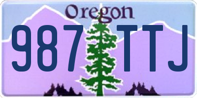 OR license plate 987TTJ
