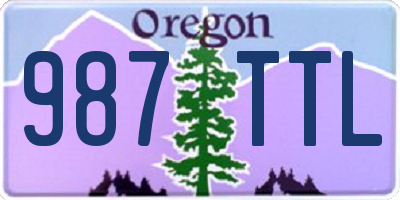 OR license plate 987TTL
