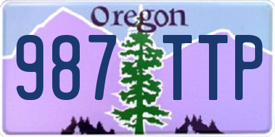 OR license plate 987TTP