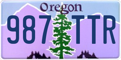 OR license plate 987TTR