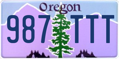OR license plate 987TTT