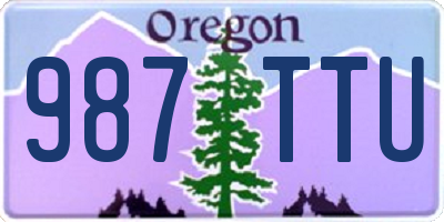 OR license plate 987TTU