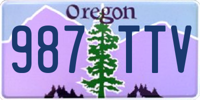 OR license plate 987TTV