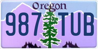 OR license plate 987TUB