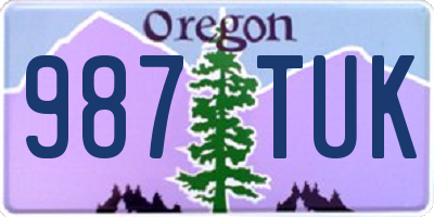 OR license plate 987TUK