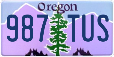 OR license plate 987TUS