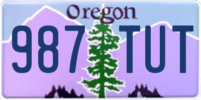 OR license plate 987TUT
