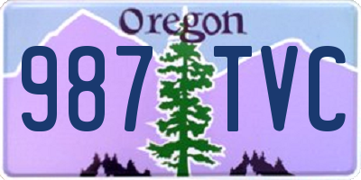 OR license plate 987TVC