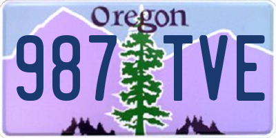 OR license plate 987TVE