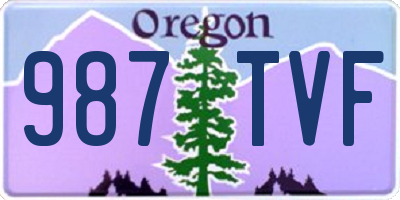 OR license plate 987TVF