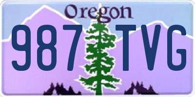 OR license plate 987TVG
