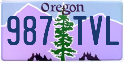 OR license plate 987TVL