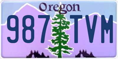 OR license plate 987TVM