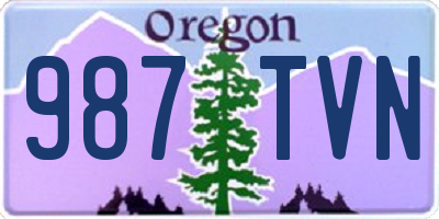 OR license plate 987TVN