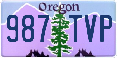 OR license plate 987TVP