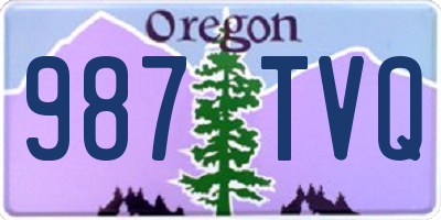 OR license plate 987TVQ