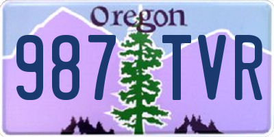 OR license plate 987TVR