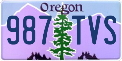 OR license plate 987TVS