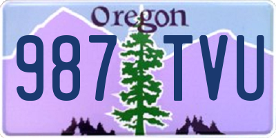 OR license plate 987TVU