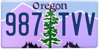 OR license plate 987TVV