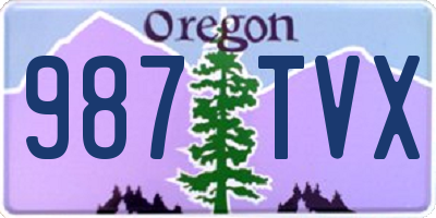 OR license plate 987TVX