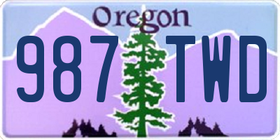 OR license plate 987TWD