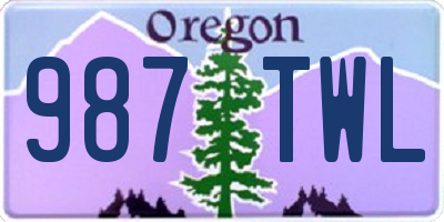 OR license plate 987TWL