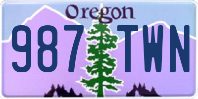 OR license plate 987TWN
