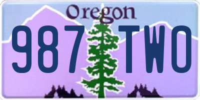 OR license plate 987TWO