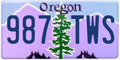 OR license plate 987TWS