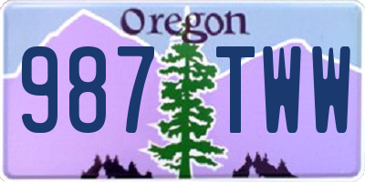 OR license plate 987TWW