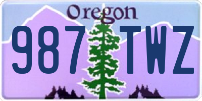 OR license plate 987TWZ