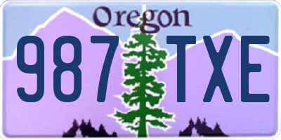 OR license plate 987TXE