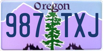OR license plate 987TXJ