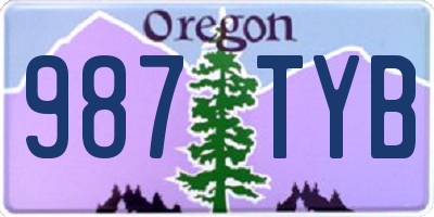 OR license plate 987TYB