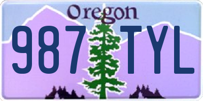 OR license plate 987TYL