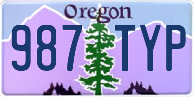 OR license plate 987TYP