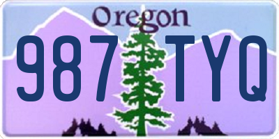 OR license plate 987TYQ
