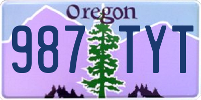 OR license plate 987TYT