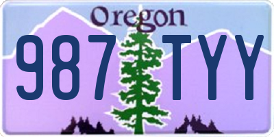 OR license plate 987TYY