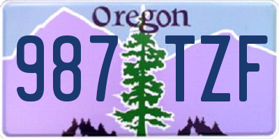 OR license plate 987TZF
