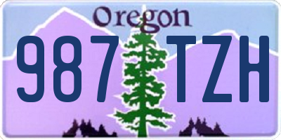 OR license plate 987TZH