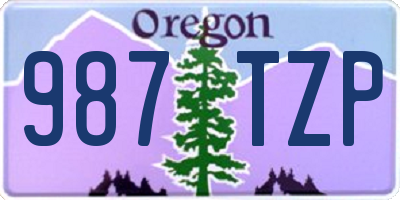 OR license plate 987TZP