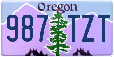 OR license plate 987TZT