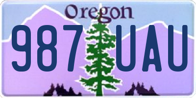 OR license plate 987UAU
